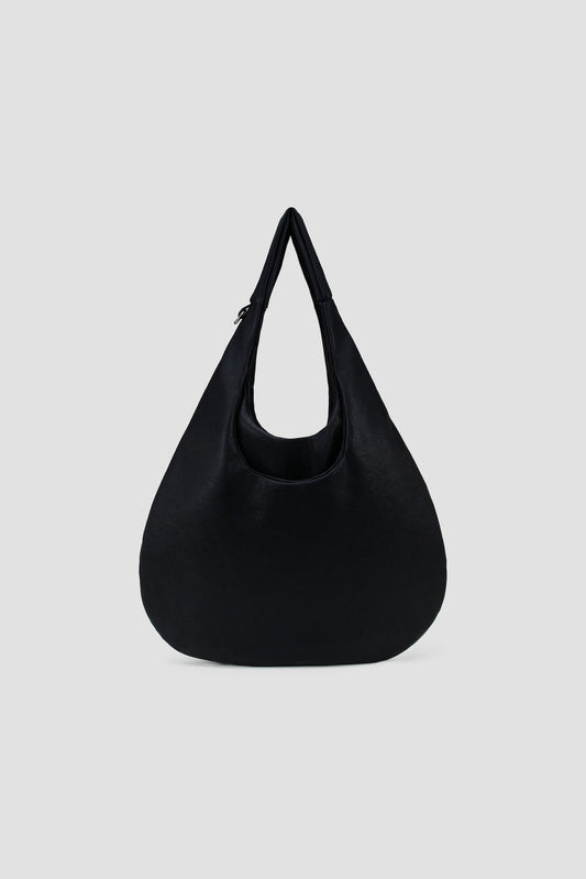 Medium Egg Leather Tote (Black) - BEV C multi label store