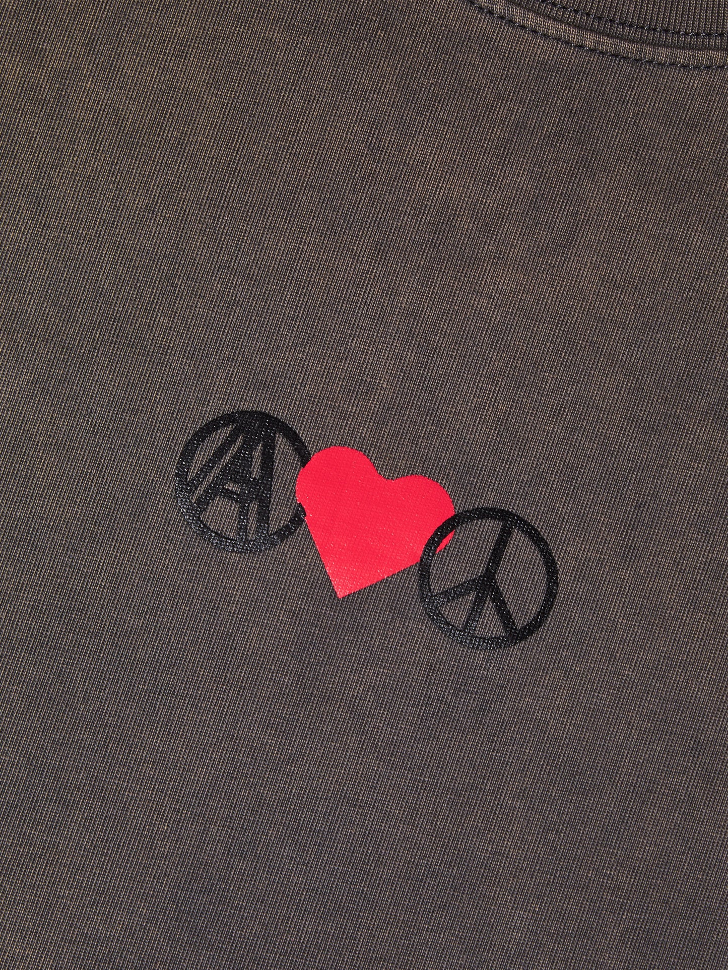 LOVE PEACE WASHED BOXY TEE BLACK - BEV C multi label store