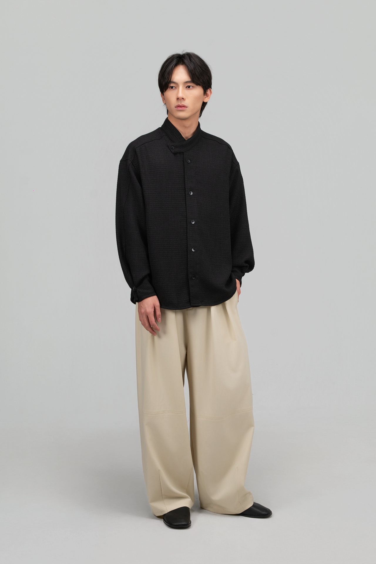 Gender Neutral Cocoon Trousers (Poly / Beige) - BEV C multi label store