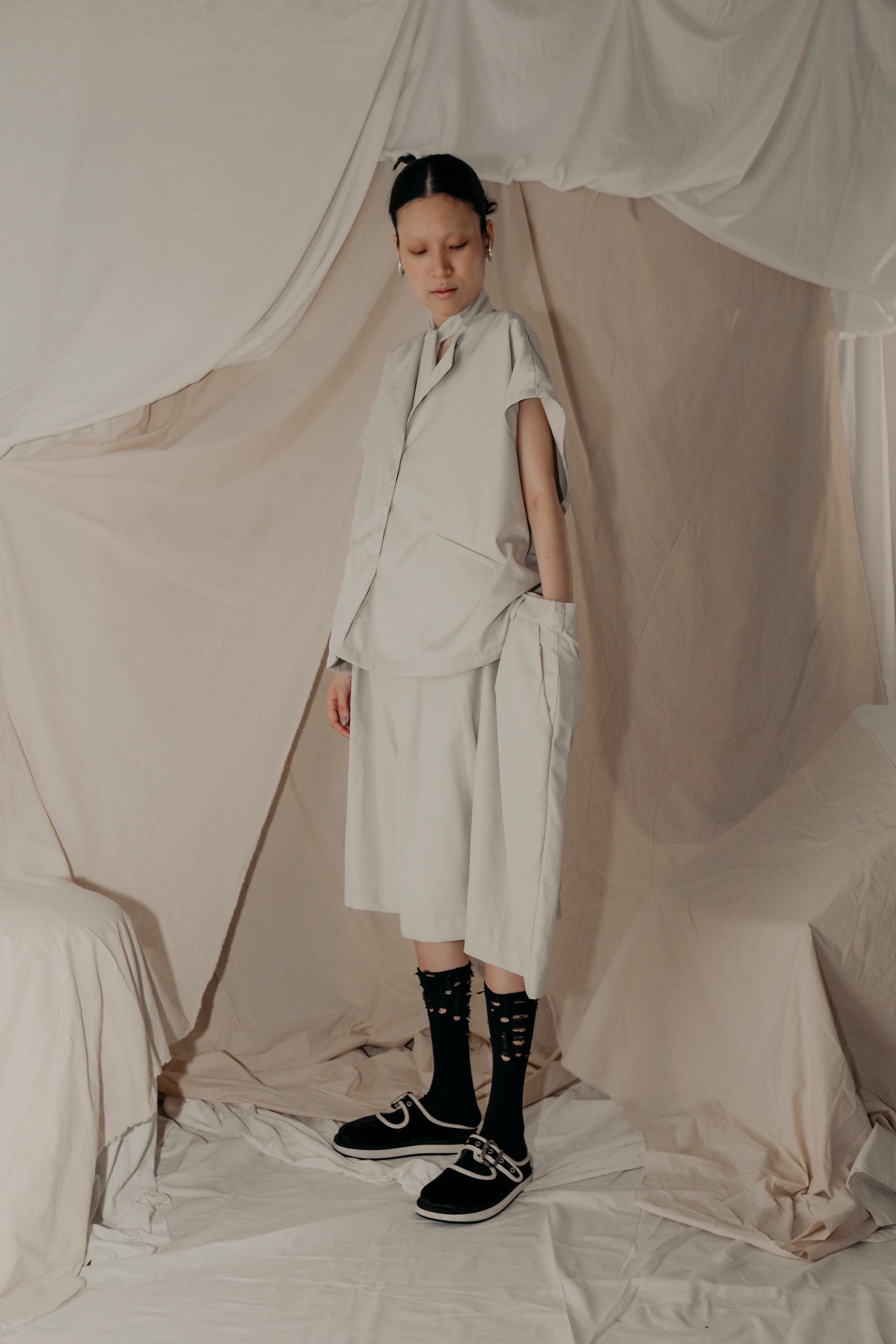 Boxybox Jacket in Cream - BEV C multi label store