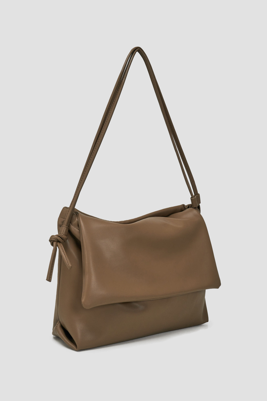 Double Strap Envelope Leather Bag (Mud) - BEV C multi label store