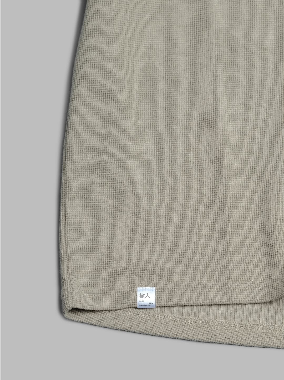 Waffle Tee / Cotton - Army Grey - BEV C multi label store