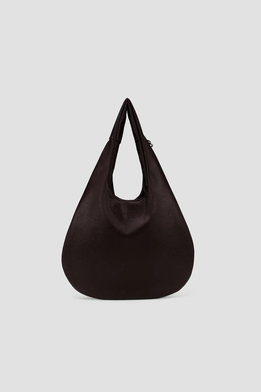 Medium Egg Leather Tote (Dark Brown) - BEV C multi label store
