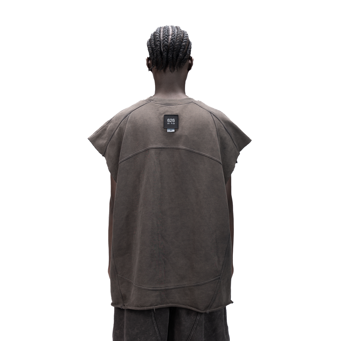 626 BAT PANEL TANK TOP - GREY - BEV C multi label store