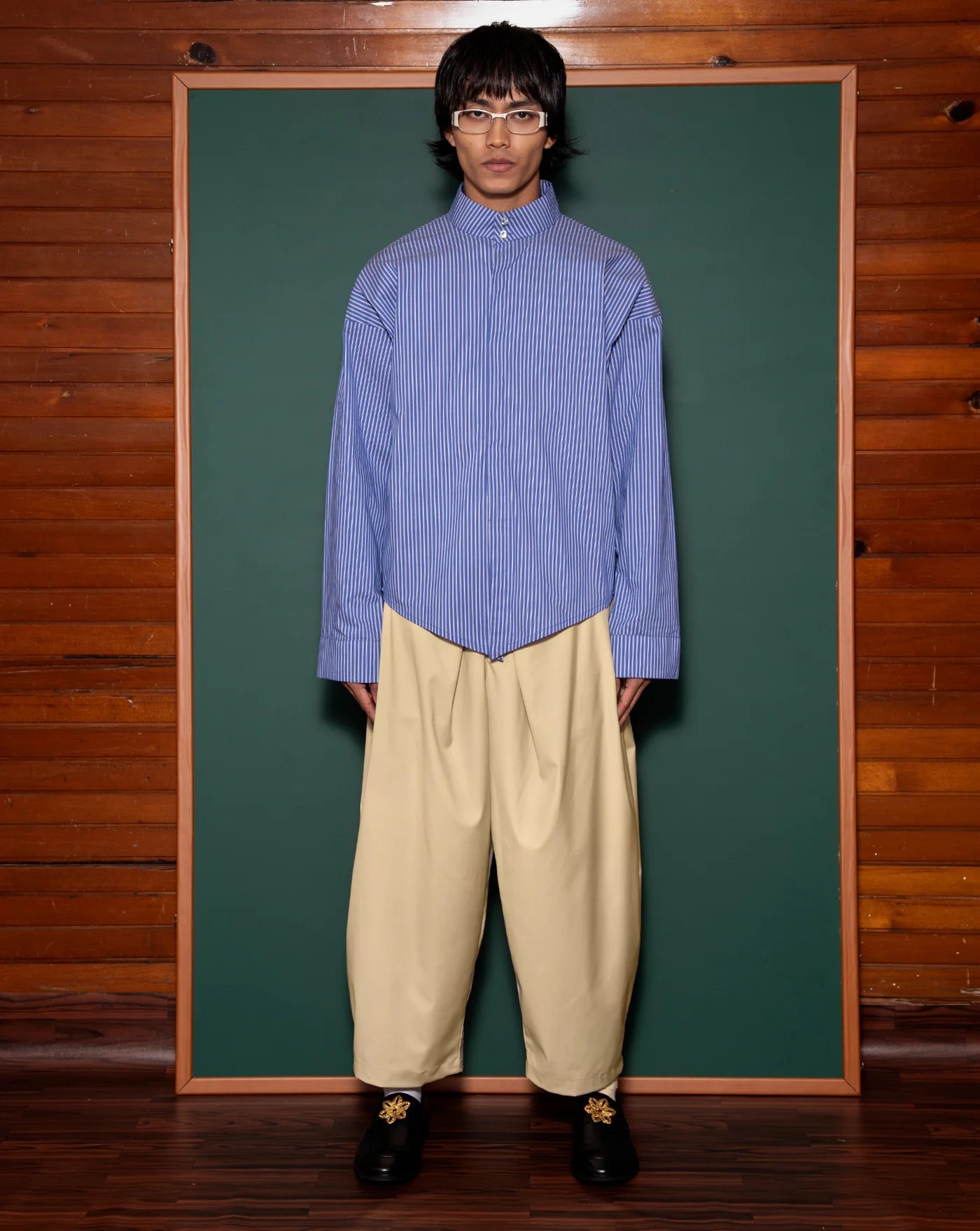 Kemeja Cekak Malaya (Blue Pinstripe) - BEV C multi label store